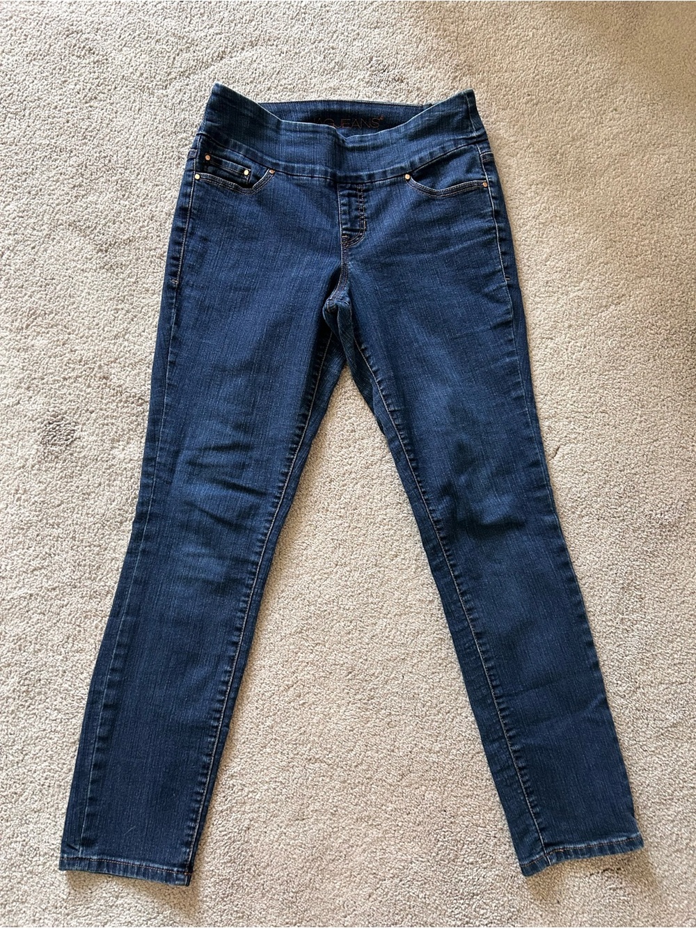Jag ALTERED sz 10 pull on high rise skinny leg jeans